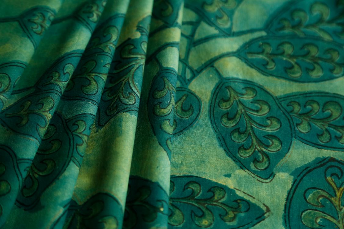 Premium Indigo Soft Cotton Fabric Avagatasara