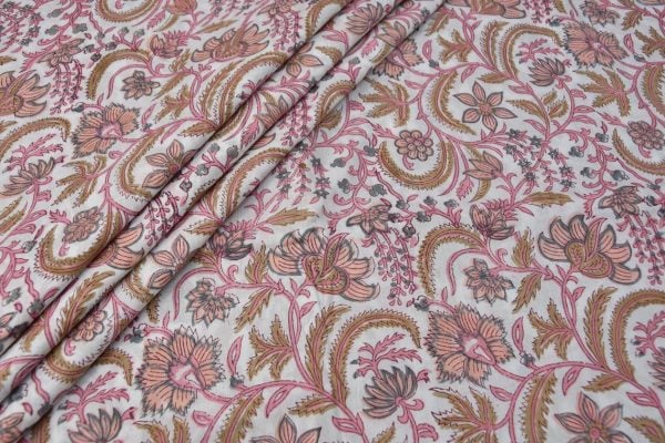 Pre-Cut 1m Pure Soft Cotton HandBlock Printed Fabric