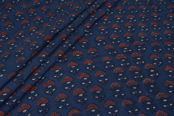Ajrakh Pure Soft Cotton HandCrafted Fabric