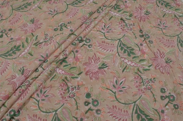 Pre-Cut 1m Pure Soft Cotton HandBlock Printed Fabric
