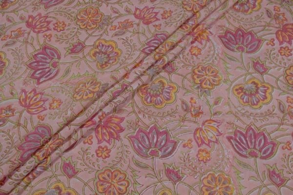 Mul Soft Cotton HandBlock Printed Fabric