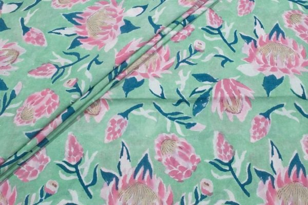 Pre-Cut 1.20m Pure Soft Cotton HandBlock Printed Fabric