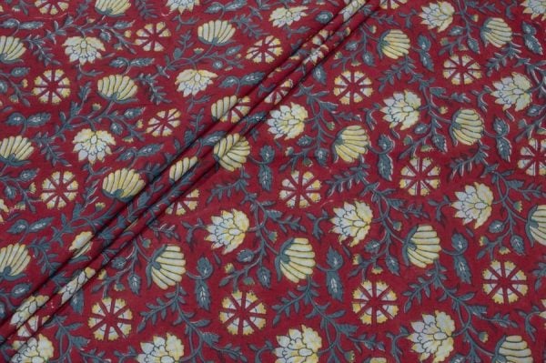 Pre-Cut 1.20m Mul Soft Cotton HandBlock Printed Fabric