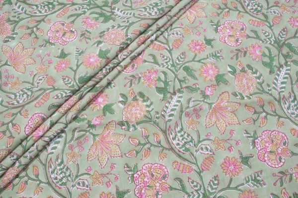 Pre-cut 1.20m Pure Soft Cotton HandBlock Printed Fabric