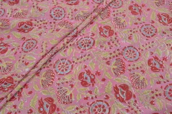 Mul Soft Cotton HandBlock Printed Fabric