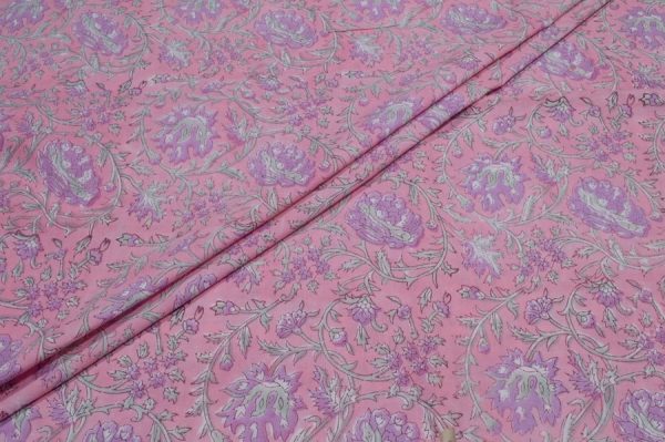 Pre-Cut 1m Pure Soft Cotton HandBlock Printed Fabric