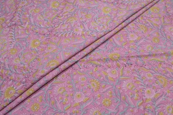 Pure Soft Cotton HandBlock Printed Fabric