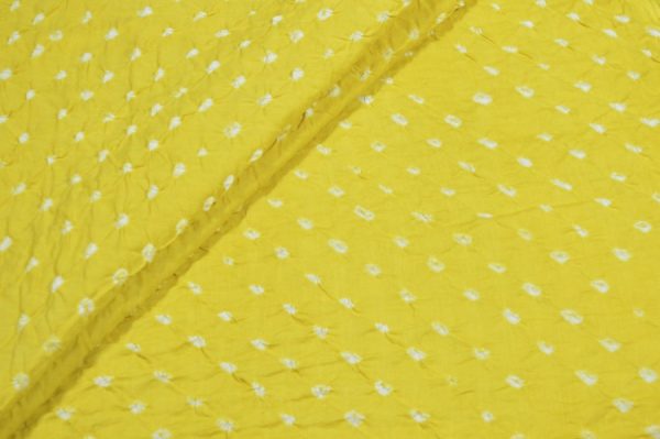 Pre-cut 1.20m Bandhani Tie Dye 100% Pure Soft Cotton Satin Finish Fabric