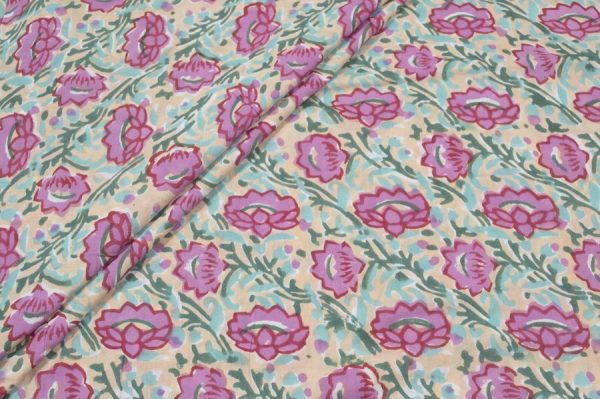 Pre-Cut 1.20m Pure Soft Cotton HandBlock Printed Fabric