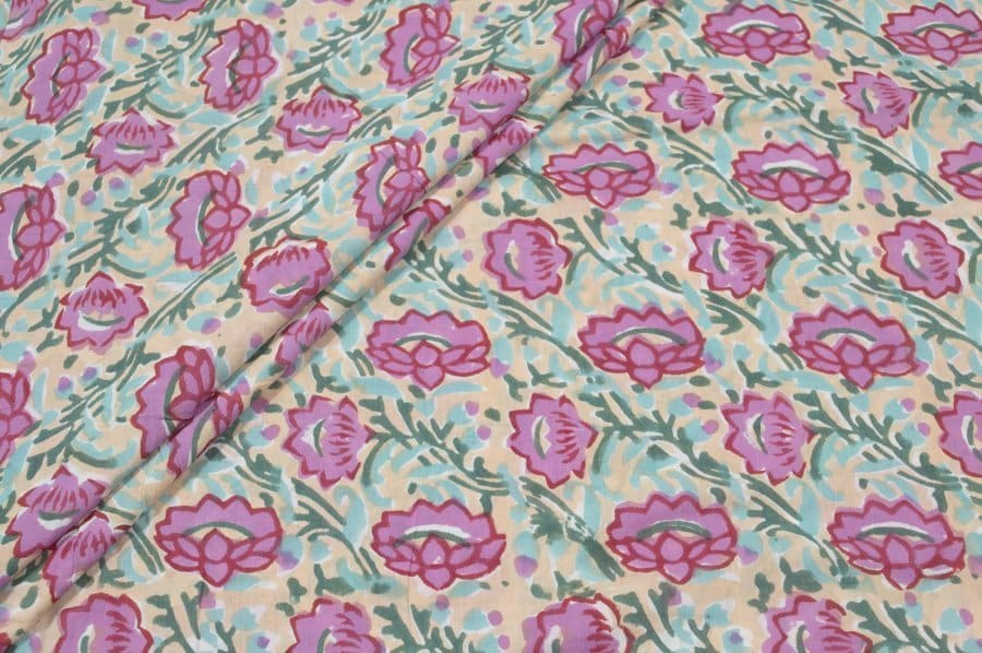 Pure Soft Cotton HandBlock Printed Fabric Pre-Cut 1.20m Pure Soft Cotton HandBlock Printed Fabric - Image 1