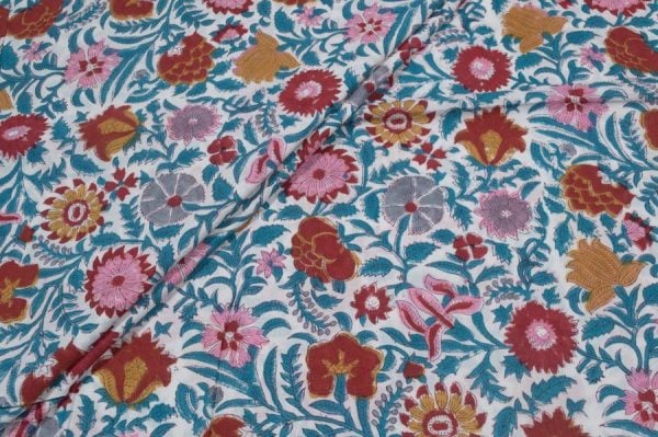 Pre-Cut 2.10m Pure Soft Cotton HandBlock Printed Fabric