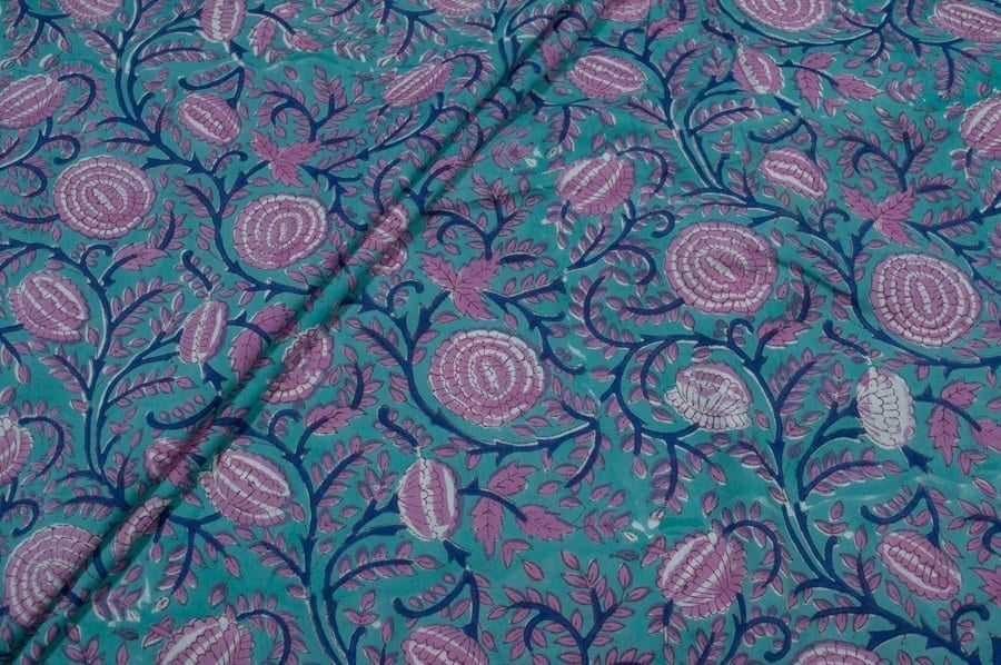 Pure Soft Cotton HandBlock Printed Fabric Pre-Cut 1.10m Pure Soft Cotton HandBlock Printed Fabric - Image 1