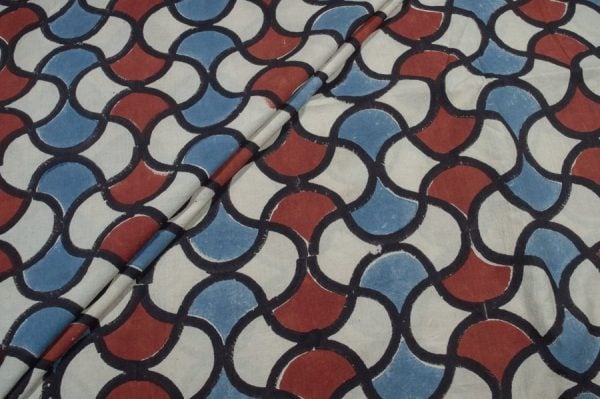 Ajrakh Pure Soft Cotton HandCrafted Fabric