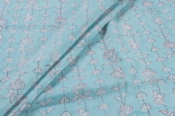 Pre-Cut 1m Pure Soft Cotton HandBlock Printed Fabric