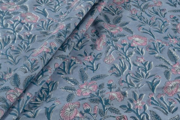 Pre-Cut 1m Pure Soft Cotton HandBlock Printed Fabric