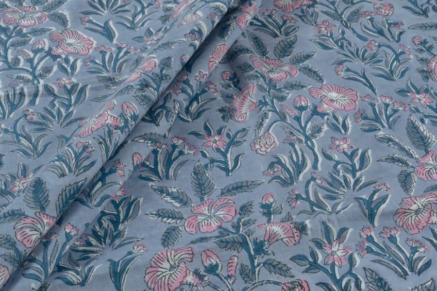 Pure Soft Cotton HandBlock Printed Fabric Pre-Cut 1m Pure Soft Cotton HandBlock Printed Fabric - Image 1