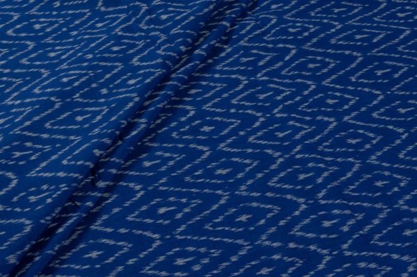 Mercerised Ikkat Soft Pure Cotton Fabric
