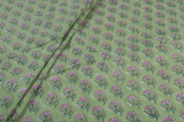 Pre-Cut 2.40m Pure Soft Cotton HandBlock Printed Fabric