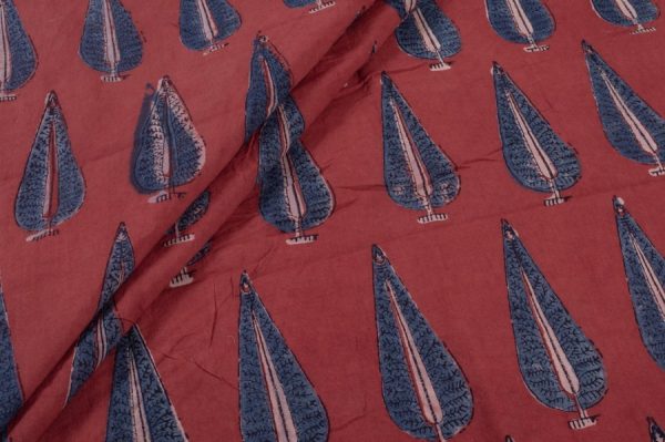 Ajrakh Pure Soft Cotton HandCrafted Fabric