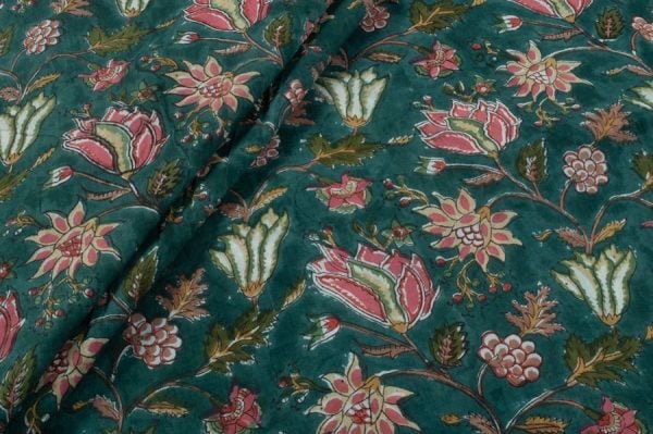 Mul Soft Cotton HandBlock Printed Fabric