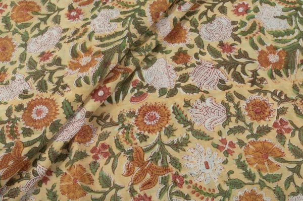 Pre-Cut 1.55m Pure Soft Cotton HandBlock Printed Fabric