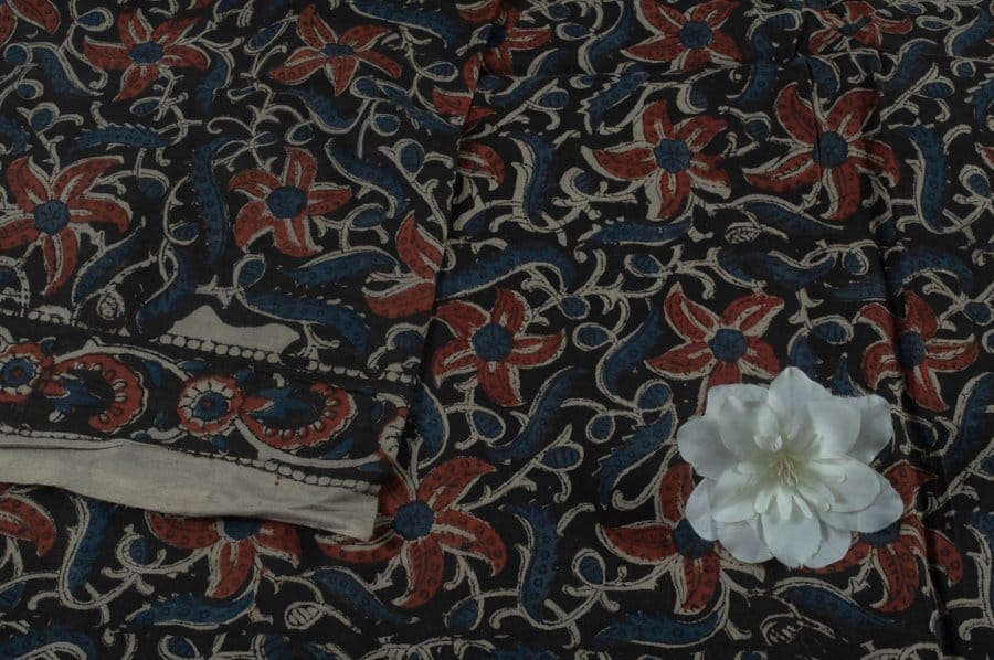 17081 Pre-Cut 1.50m Pure Cotton Bagru Handblock Printed Fabric - Image 1