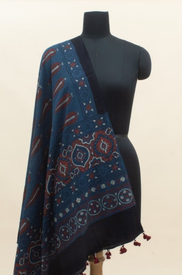 Ajrakh HandCrafted Natural Dye Pure Cotton Dupatta