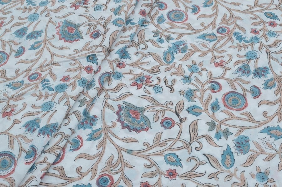 Pure Soft Cotton HandBlock Printed Fabric Pre-Cut 1.10m Pure Soft Cotton HandBlock Printed Fabric - Image 1