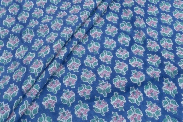 Mul Soft Cotton HandBlock Printed Fabric
