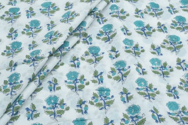 Pre-Cut 1.10m Mul Soft Cotton HandBlock Printed Fabric