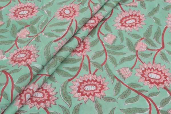 Pre-Cut 2m Pure Soft Cotton HandBlock Printed Fabric