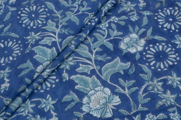 Pre-Cut 1m Pure Soft Cotton HandBlock Printed Fabric