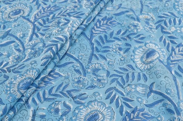 Pre-Cut 1m Pure Soft Cotton HandBlock Printed Fabric