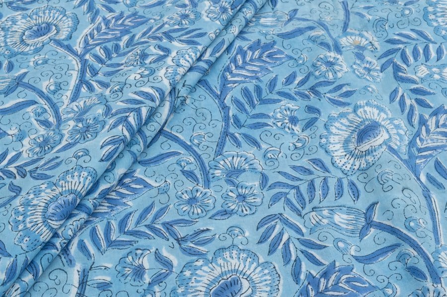 Pure Soft Cotton HandBlock Printed Fabric Pre-Cut 1m Pure Soft Cotton HandBlock Printed Fabric - Image 1