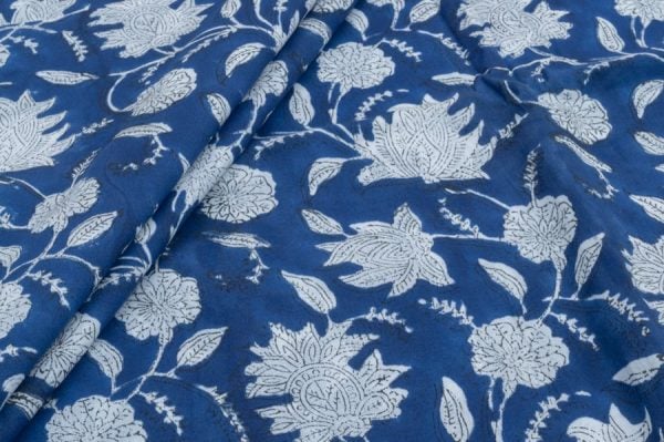 Pre -Cut 1m Pure Soft Cotton HandBlock Printed Fabric