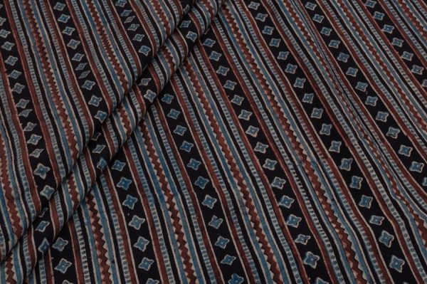 Ajrakh Pure Soft Cotton HandCrafted Fabric