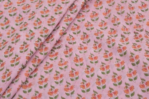Pre-Cut 1.10m Mul Soft Cotton HandBlock Printed Fabric