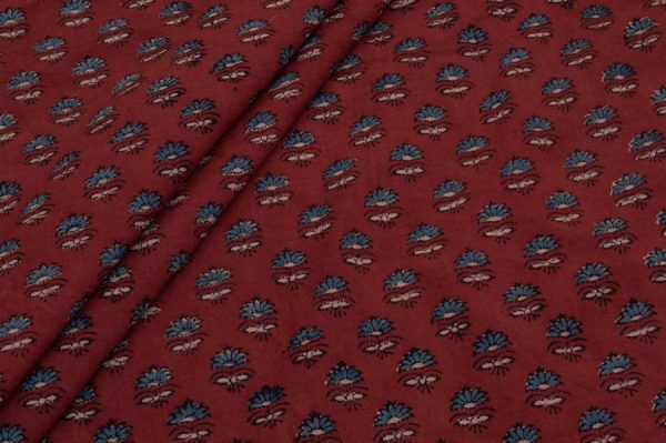 Pre-Cut 0.75m Ajrakh Pure Soft Cotton HandCrafted Fabric