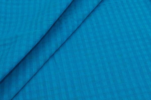 Pre-Cut 2.35m Authentic Mangalgiri Handwoven Checks Pure Cotton Fabric