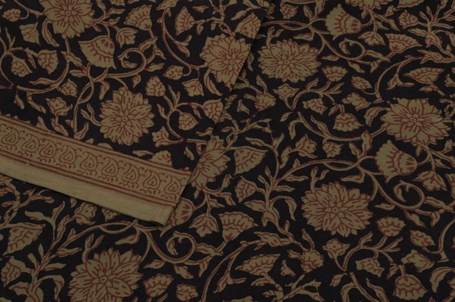 Bagh Premium Cotton Handblock Printed Fabric Pre-Cut 2m Bagh Premium Cotton Handblock Printed Fabric - Image 1