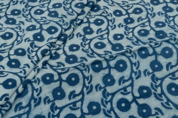 Pre-Cut 2.20m Pure Cotton Bagru Handblock Printed Fabric