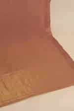 Two Tone Lion Brown Mangalgiri Zari Border Lightweight HandLoom Woven Soft Cotton Saree