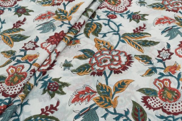 Pre-Cut 1.10m Mul Soft Cotton HandBlock Printed Fabric