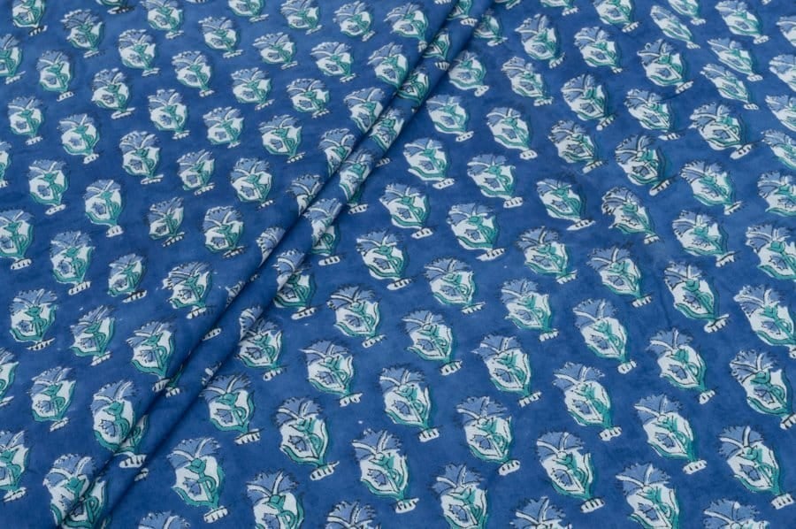 Pure Soft Cotton HandBlock Printed Fabric Pre-Cut 2m Pure Soft Cotton HandBlock Printed Fabric - Image 1