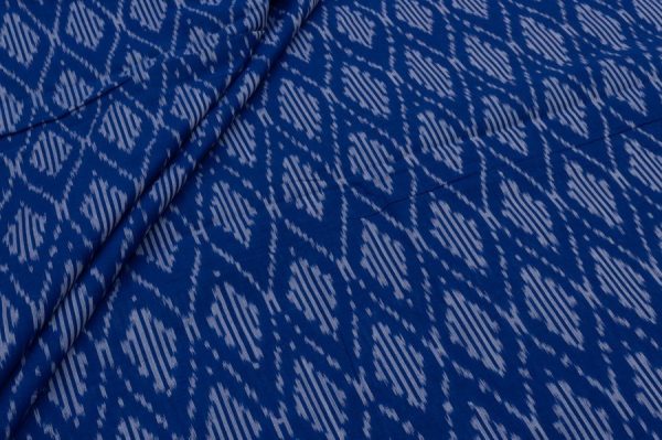 Pre-cut 1m Mercerised Ikkat Soft Pure Cotton Fabric