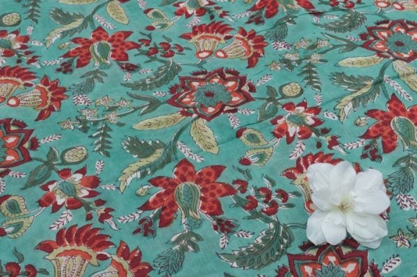 Pre-Cut 1.10m Mul Soft Cotton HandBlock Printed Fabric
