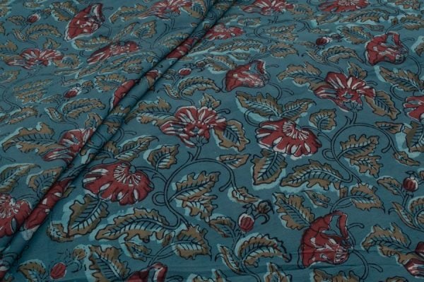 Pure Cotton Bagru Handblock Printed Fabric