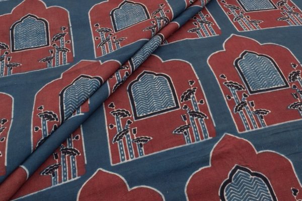 Ajrakh Pure Soft Cotton HandCrafted Fabric