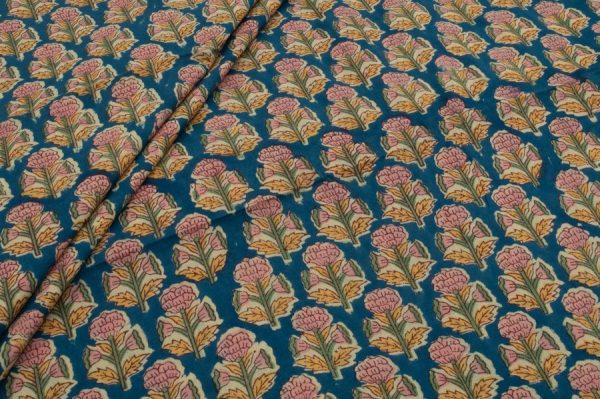 Pre-Cut 2m Pure Soft Cotton HandBlock Printed Fabric