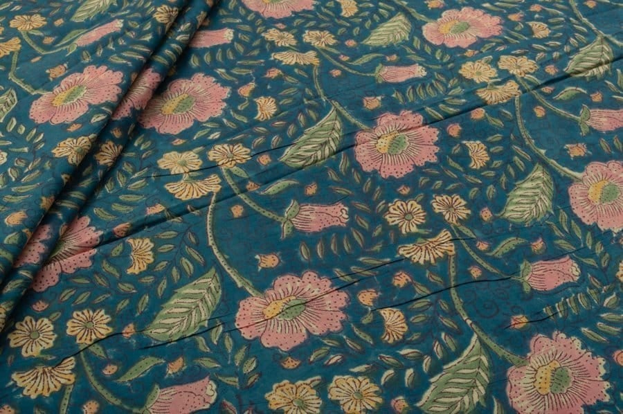 Pure Soft Cotton HandBlock Printed Fabric Pre-Cut 2m Pure Soft Cotton HandBlock Printed Fabric - Image 1